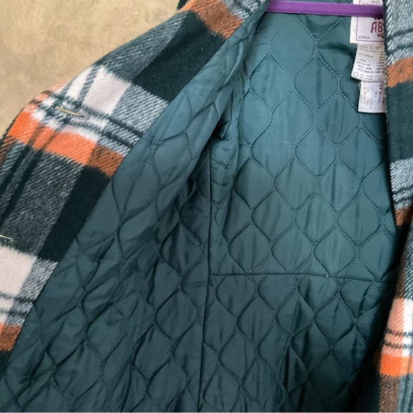 Vintage 60s Talk Abouts Wool Blend Insulated Plaid Peacoat - Picture 7 of 7